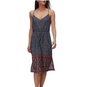 Patagonia Dress Womens Size Large Lost Wildflower Racerback Pockets Tencel Blue